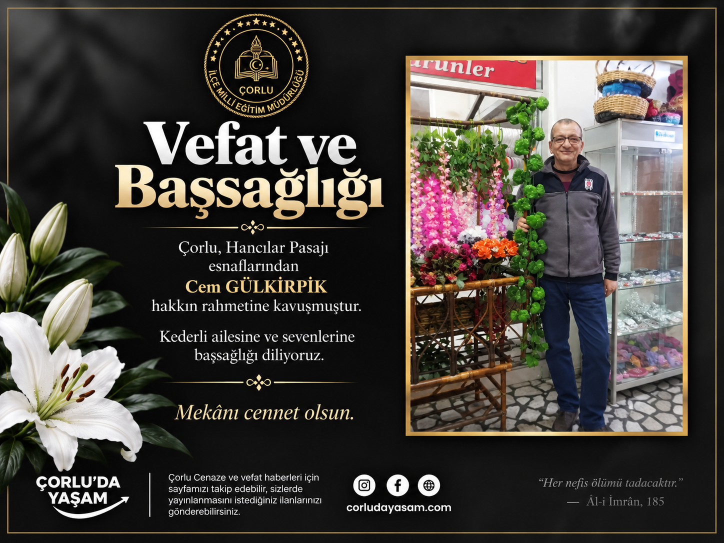 VEFAT VE BAŞSAĞLIĞI