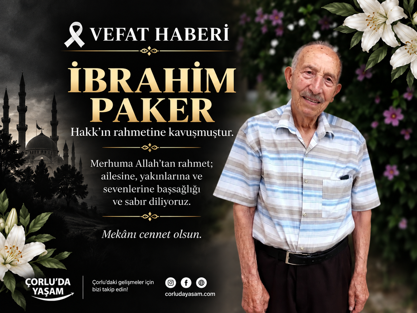 İbrahim Paker Vefat Etti