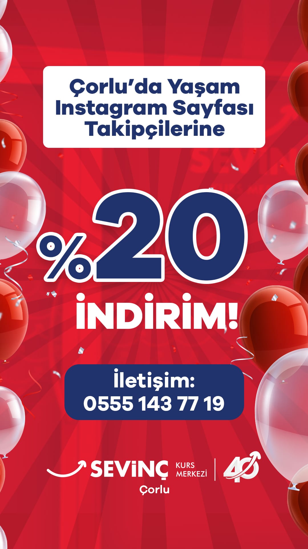 Çorlu'da Yaşam Sayfası Takipçilerine %20 İndirim