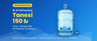 Çorlu Erikli Su Bayii | Yaşanlar Gıda İçecek Dağıtım