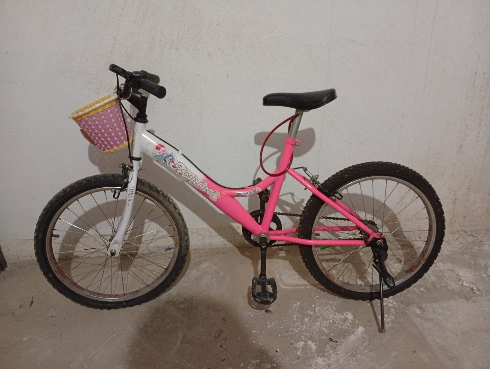 Pembe-Beyaz Sepetli Çocuk Bisikleti