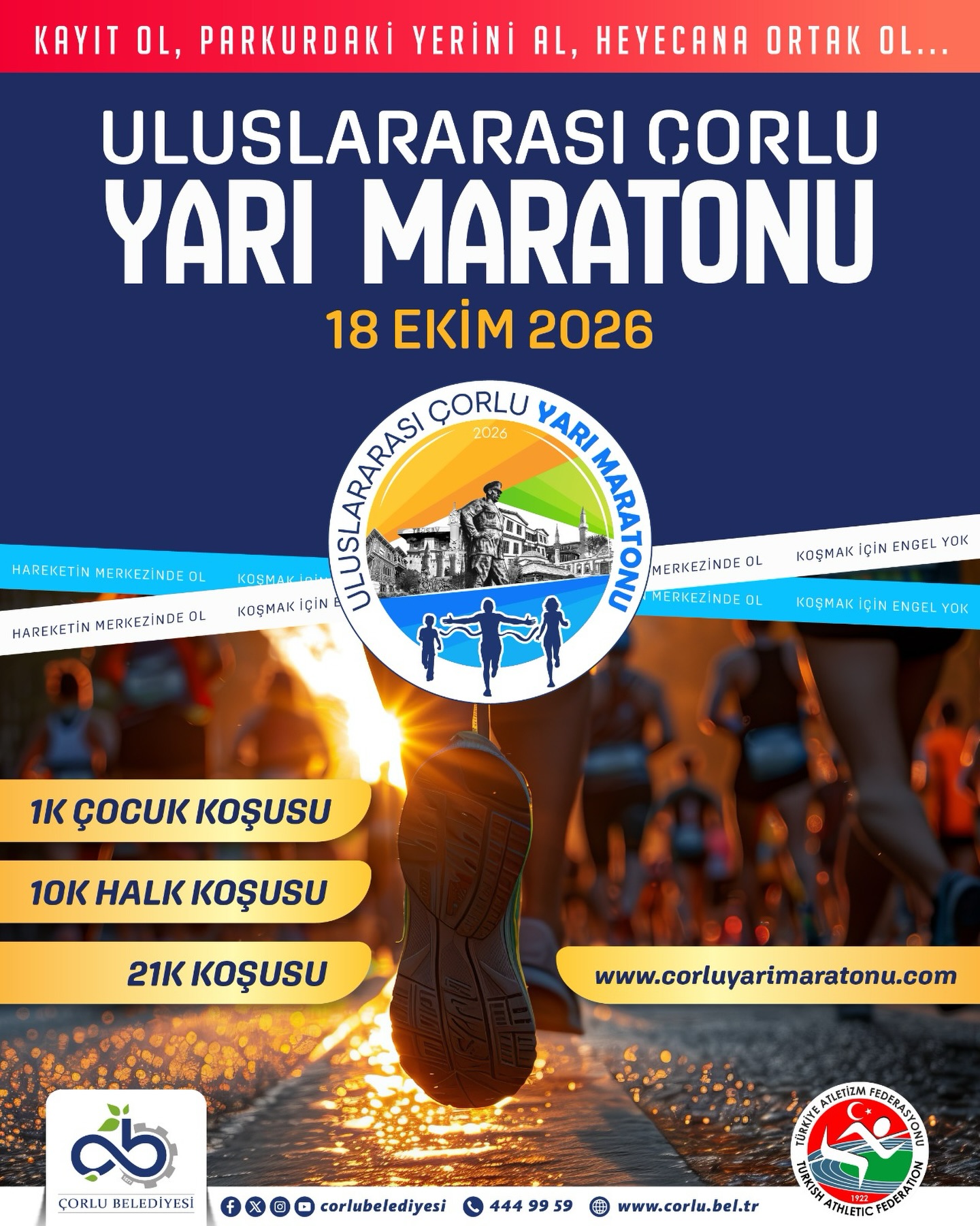 Uluslararası Çorlu Yarı Maratonu 18 Ekim’de Başlıyor
