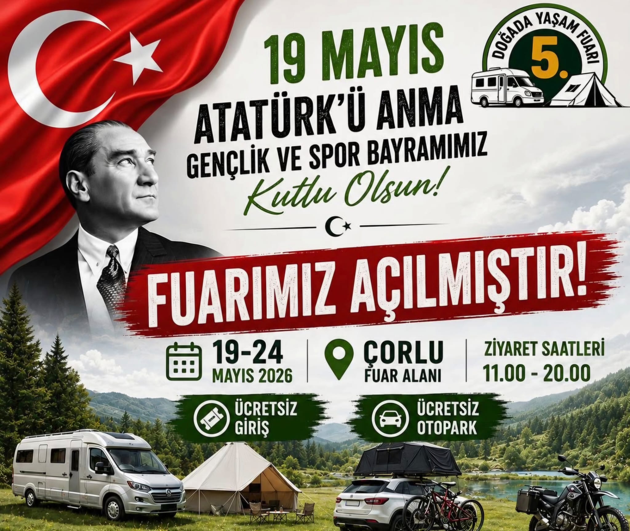 Türkiye’nin En Büyük Açık Alan Kamp Fuarı Çorlu’da Kapılarını Açıyor!