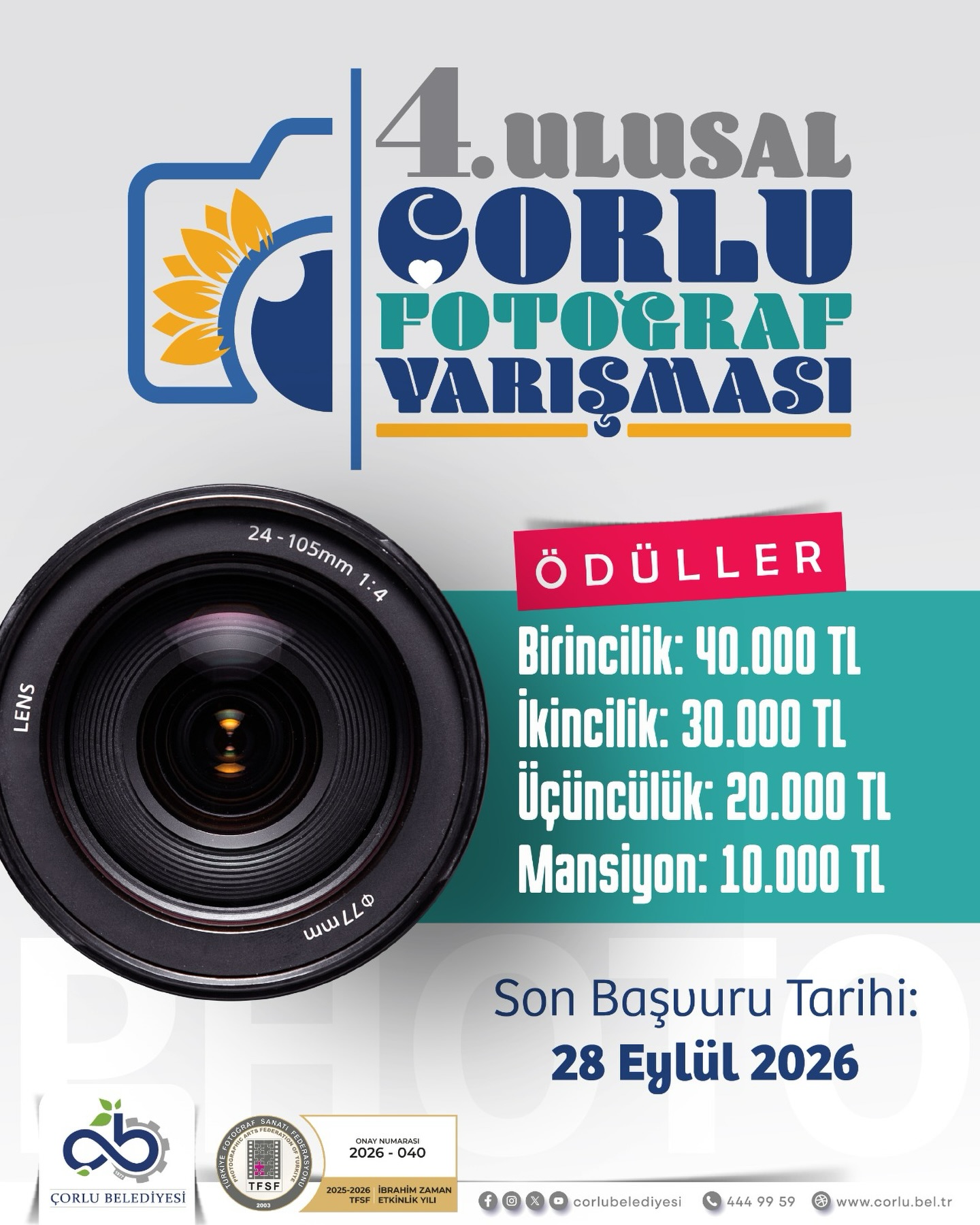4. Ulusal Çorlu Fotoğraf Yarışması Başladı: Katılım Ücretsiz!