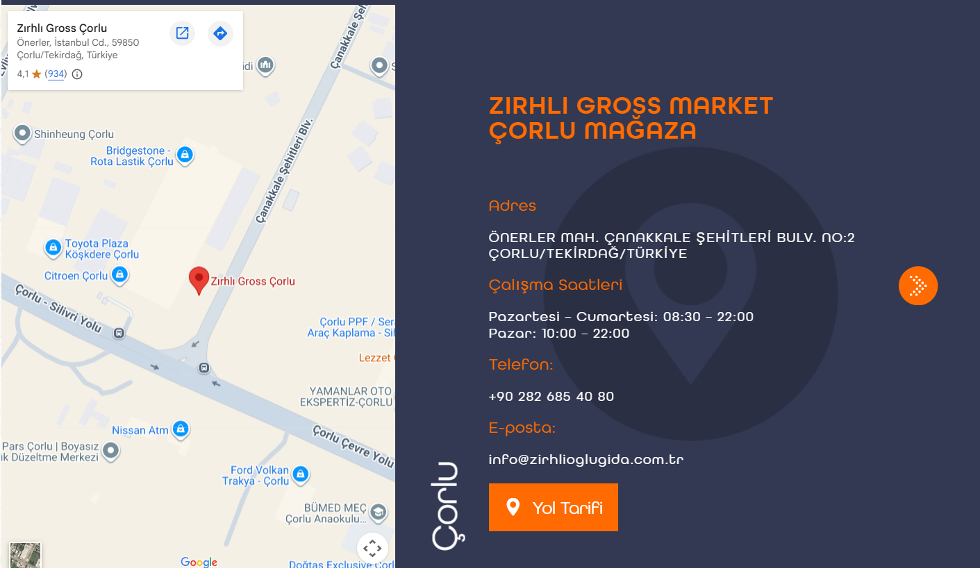Zırhlı Gross Çorlu Çalışma Saatleri: Kaçta Açılıyor, Kaçta Kapanıyor?