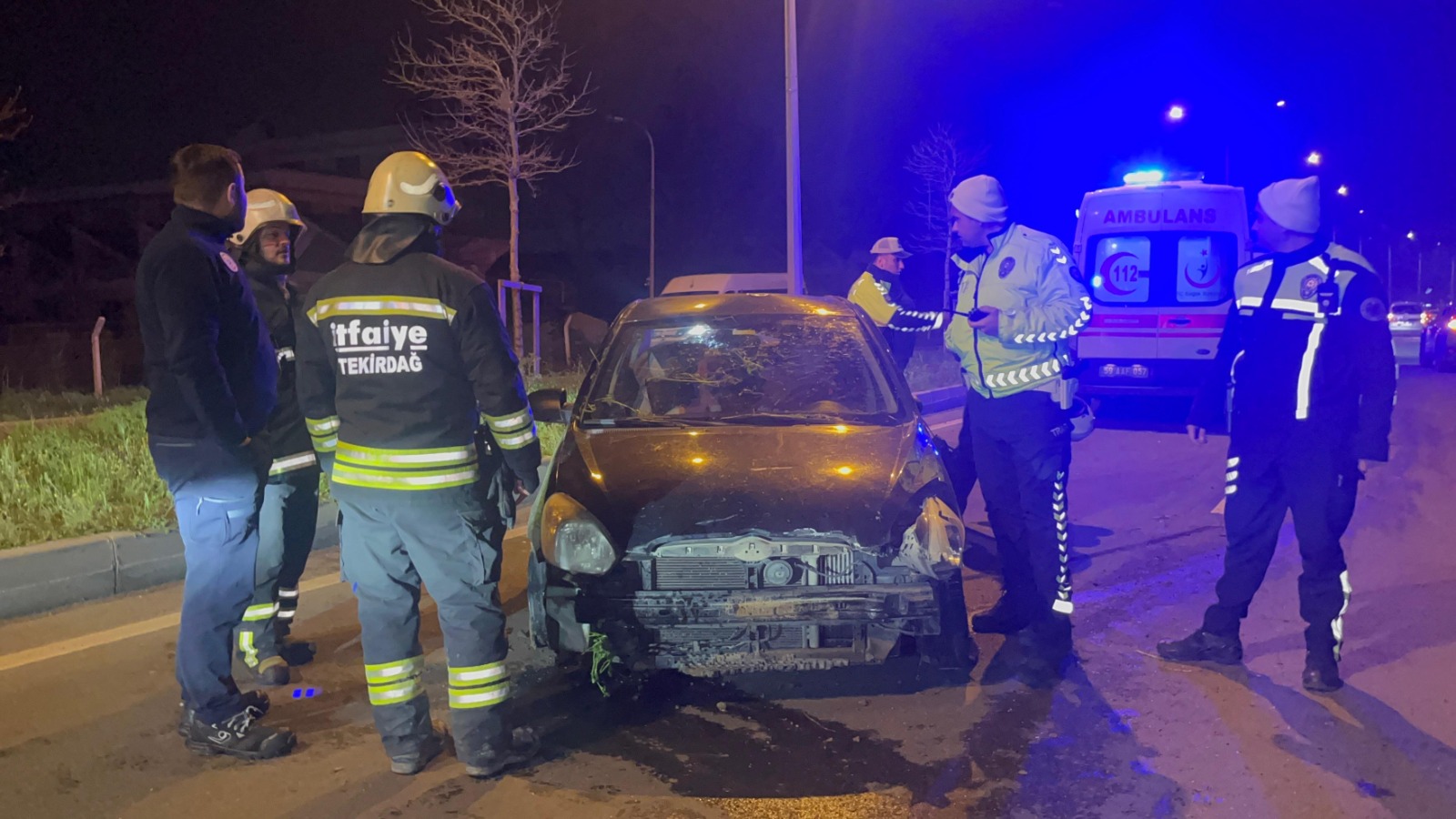 ÇORLU'DA ALKOLLÜ SÜRÜCÜ KARŞI ŞERİDE UÇTU