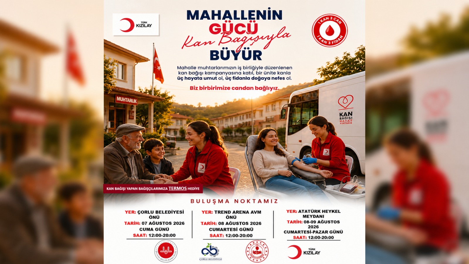 Çorlu’da Kan Bağışı Kampanyası Düzenlenecek