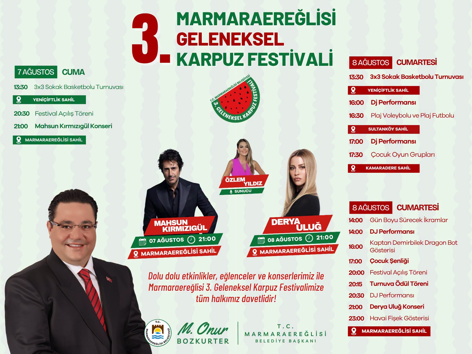 3. Geleneksel Marmaraereğlisi Karpuz Festivali