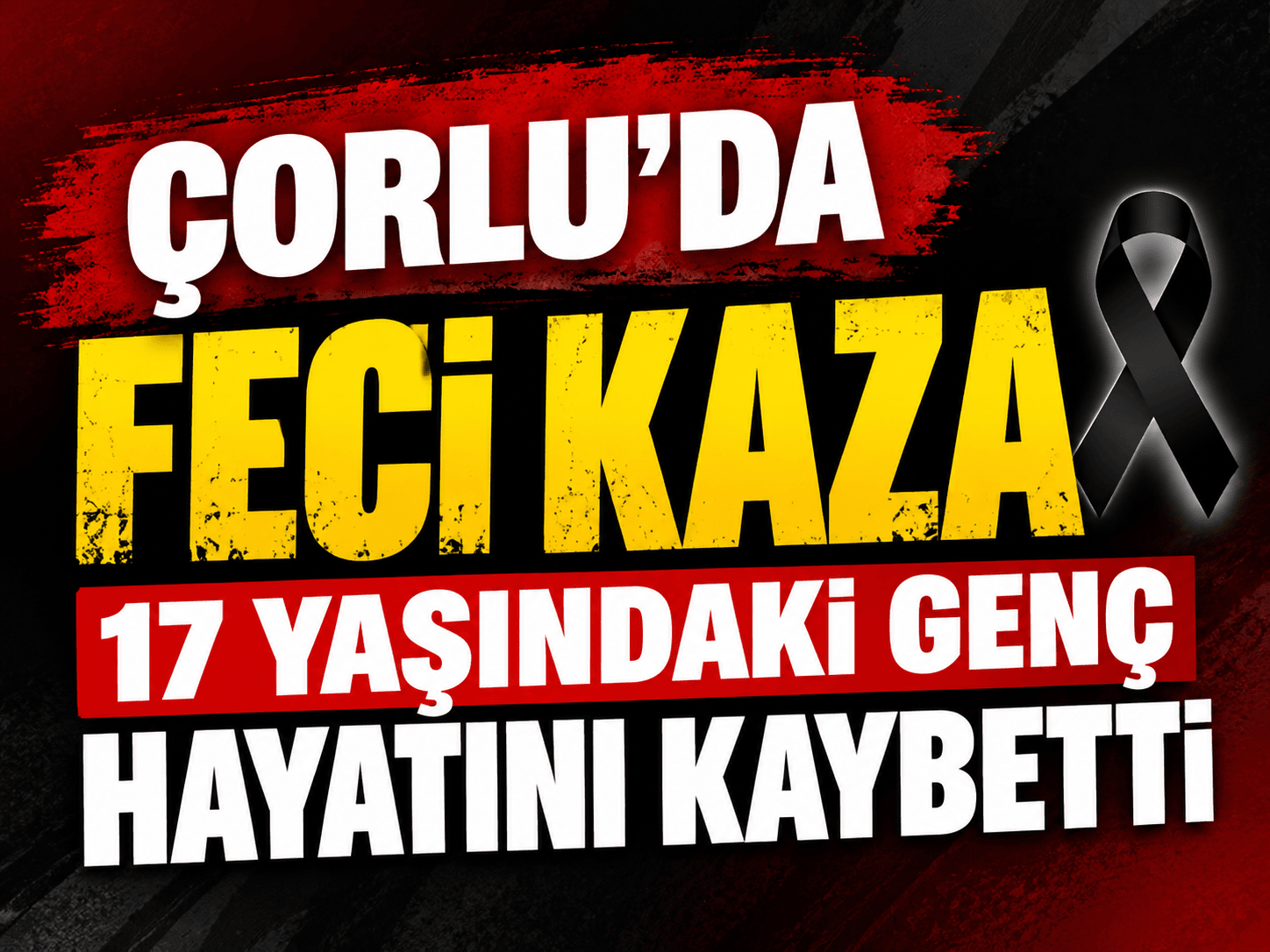 Çorlu'da Feci Kaza: TED öğrencisi 17 Yaşındaki Genç Öldü