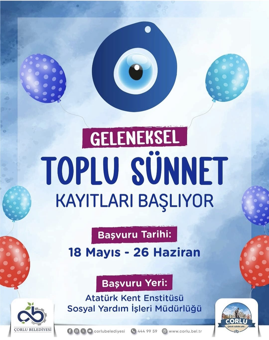 Çorlu’da Sünnet Şöleni İçin Başvurular Başlıyor