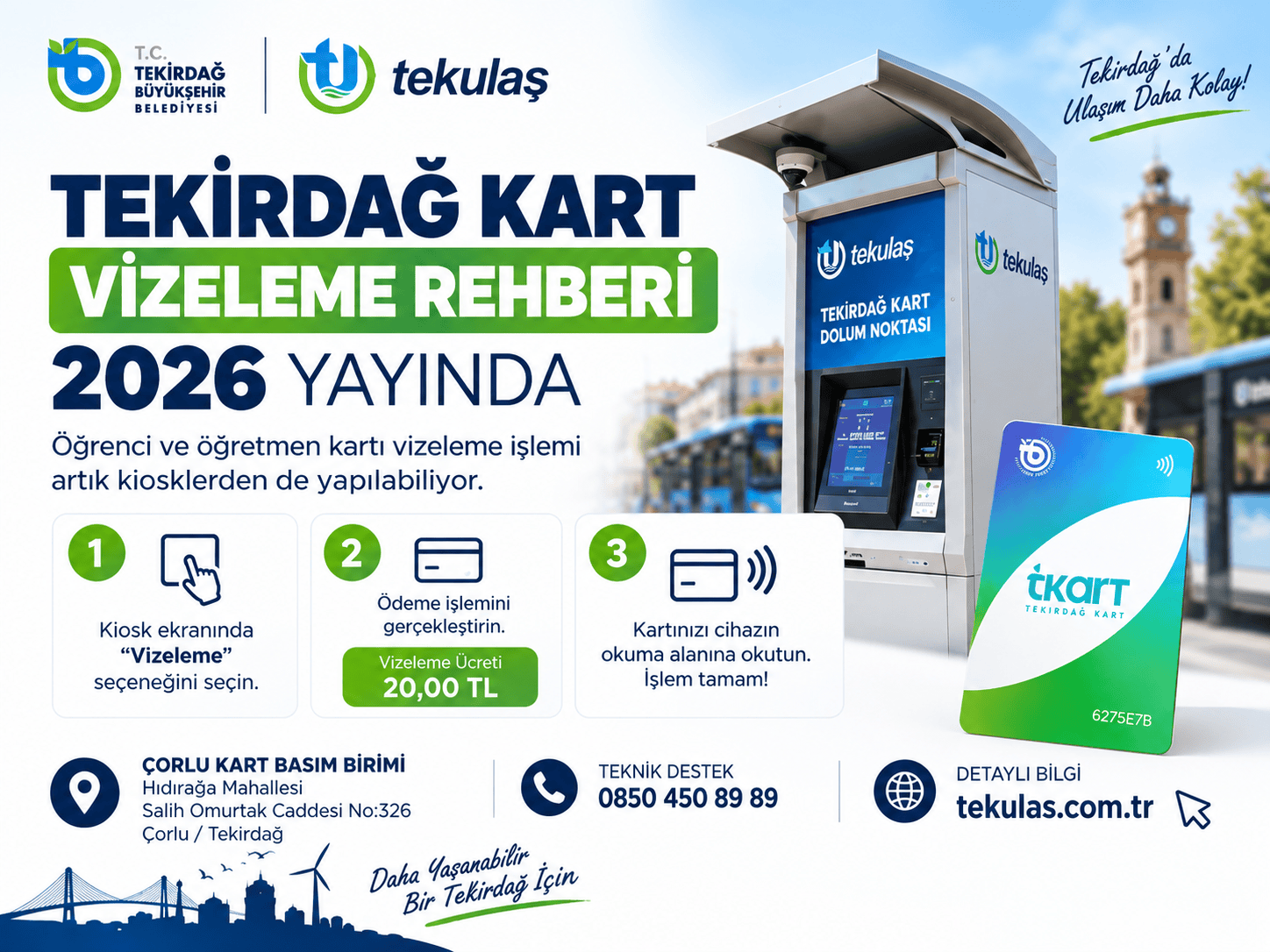 Tekirdağ Kart Vizeleme Nasıl Yapılır? 2026 Ücreti