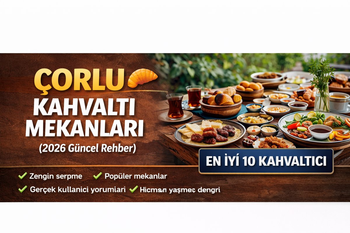 Çorlu'nun En İyi Kahvaltı Mekanları 2026 Güncel Liste İlk 10 Öneri