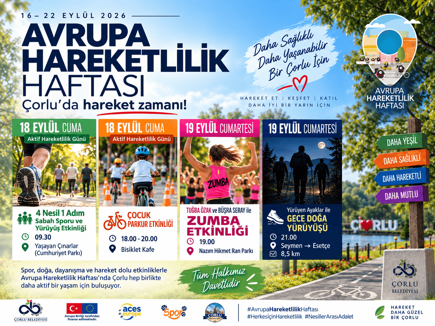 Çorlu’da 2026 Avrupa Hareketlilik Haftası Başlıyor