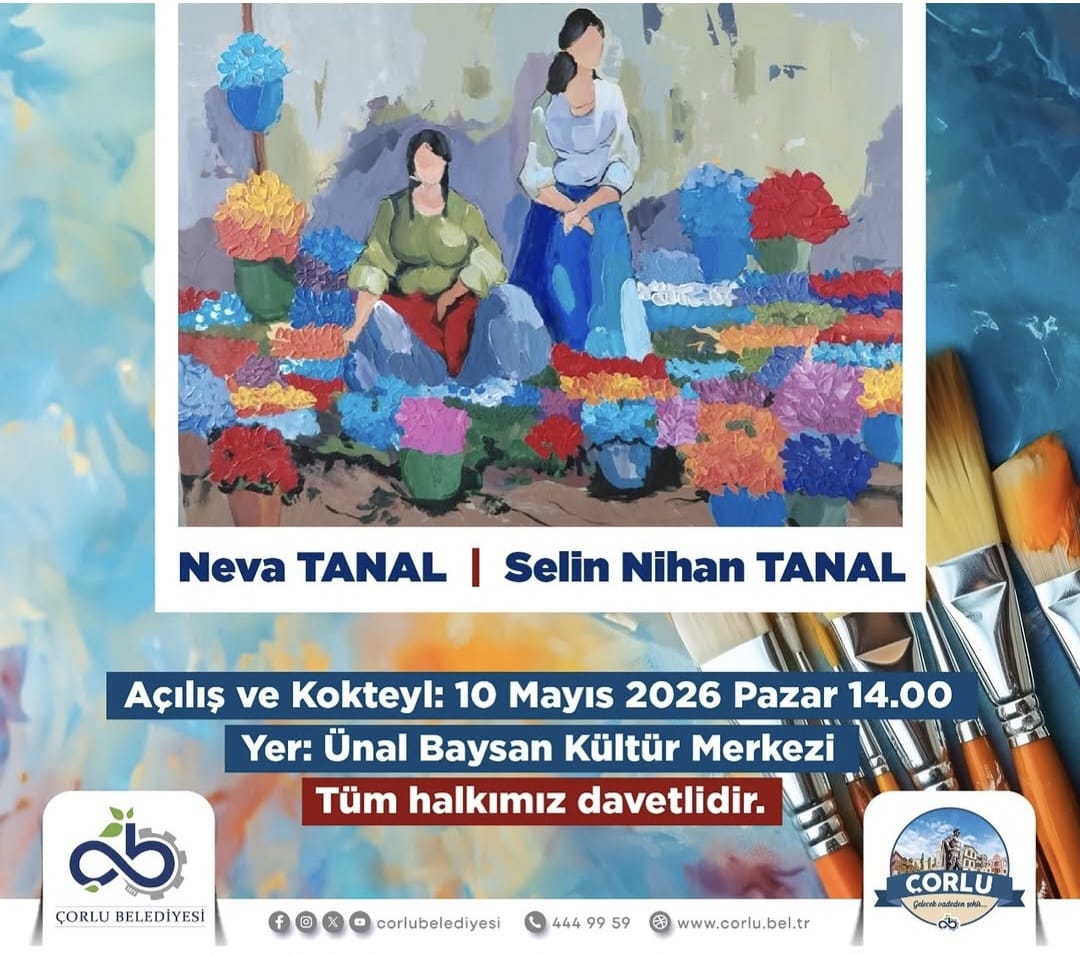 Çorlu’da Anneler Günü’ne Özel Sergi: "Bir Anne ve Kızın Renklere Yolculuğu"
