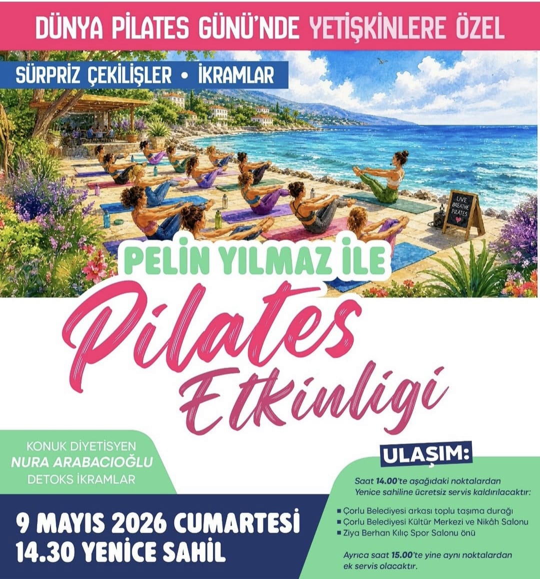 Yenice Sahili’nde Pilates Rüzgarı Esecek