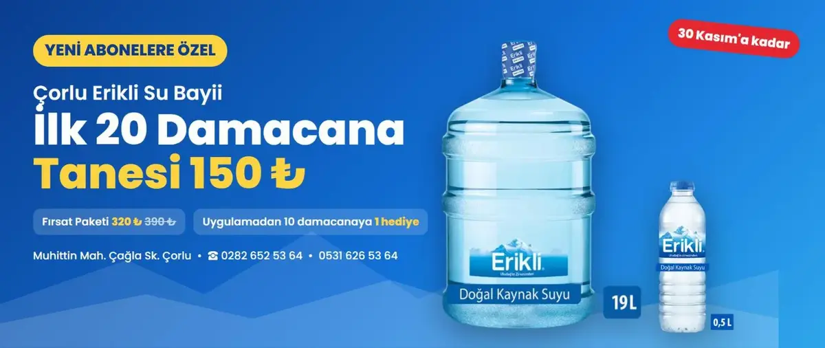 Çorlu Erikli Su Bayii | Yaşanlar Gıda İçecek Dağıtım fotoğraf 1